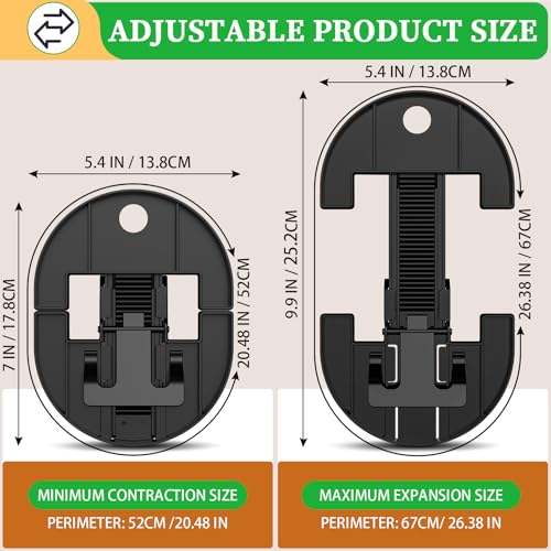 Coopache Adjustable Hat Stretcher, Expander for Fitted Baseball Caps Black