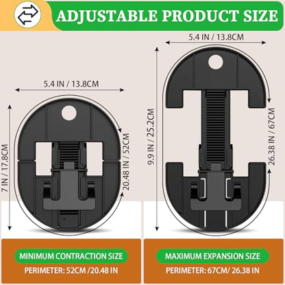 Coopache Adjustable Hat Stretcher, Expander for Fitted Baseball Caps Black