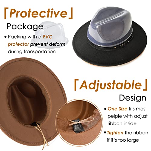 Lisianthus Women Belt Buckle Fedora Hat - color: Brown