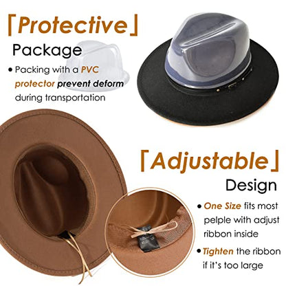Lisianthus Women Belt Buckle Fedora Hat - color: Brown