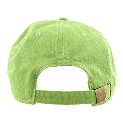 Gelante Baseball Cap Dad Hat 100% Cotton Polo Style Plain Blank Adjustable Size. - color: Lime Green