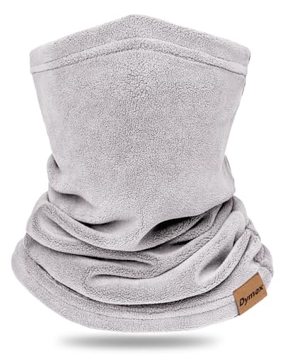 Dymex Kids Neck Warmer Gaiter Winter Fleece Face Neck Cover Balaclava Cold Weather Windproof Face Mask for Boys Girls - color: Grey