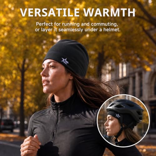 Thermal Skull Cap Men Women Warm Winter Beanie Running Skully - color: Dark Grey