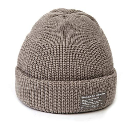 UNDERCONTROL Winter Trawler Fisherman Beanie Men Women Unisex Stylish Plain Docker Skull Hat Roll up Watch Cap Color Pack - color: Grey