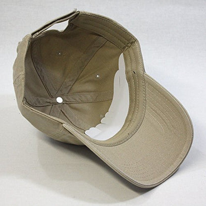 Classic Blank Dad Hat Cotton Adjustable Strap Baseball Cap - color: Khaki
