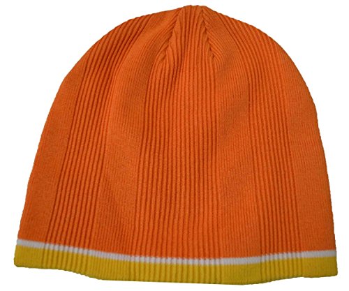 Broner Men's Cuffless Beanie Knit Hat Orange Yellow