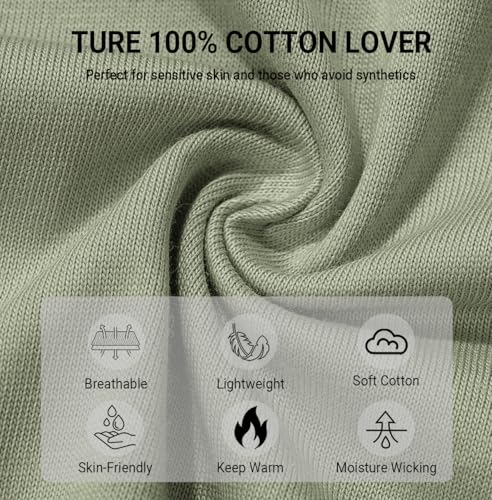 JarseHera 100% Cotton Slouchy Beanie for Women Men Soft Chemo Headwear Set - color: 2 Pcs,olive Green+sage Green