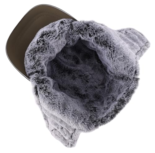Connectyle Trapper Hat for Men Women Faux Fur Winter Hat with Ear Flaps Water-Resistant Hunting Hats Ushanka Skiing Cap - color: Army Green