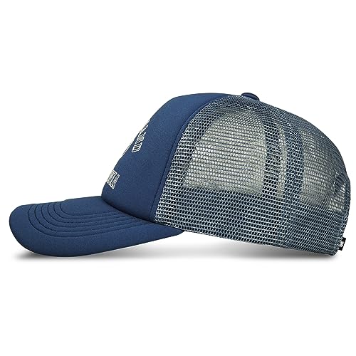 Lucky Brand Trucker Hat | Snapback | Adjustable | Mesh Back | Retro | Baseball Cap | Golf | Fishing | American Heritage - color: Collegiate - Blue