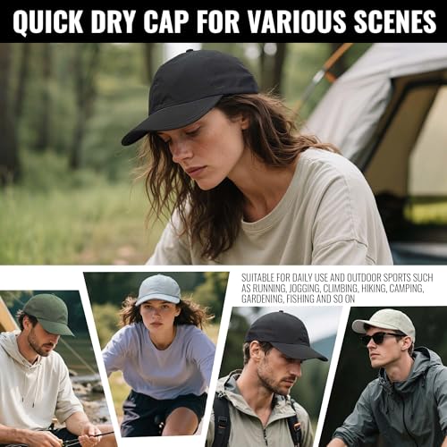 Clakllie Quick Dry 5 Panel Cap for Men Summer Folding Outdoor Hat Breathable Baseball Cap Unstructured Running Hiking Hats - color: Cduk-bssq2582-army Green
