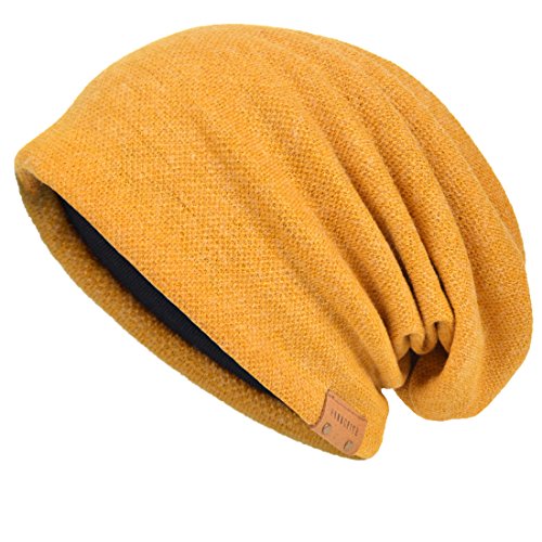 VECRY Men's Slouch Beanie Skull Cap Long Baggy Hip-Hop Winter Summer Hat - color: Ginger
