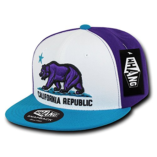 Whang Snapbacks - color: White/Teal/Purple