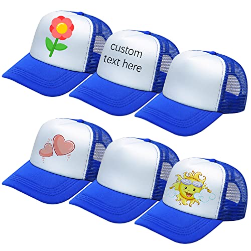 Ultrafun 6 Pack Kids Trucker Hat Boys Girls Baseball Hat - color: 6pack-royal Blue White