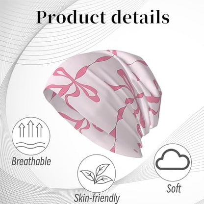 Unisex Stretch Knit Beanie Hat - color: Rope Bow