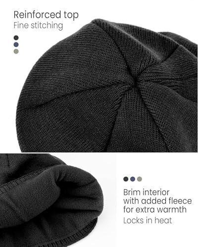 HASAGEI Beanie Hats for Men & Women, Winter Knit Beanie Hat, Warm Soft Beanies for Outdoor Work, Running, Hiking, Skiing