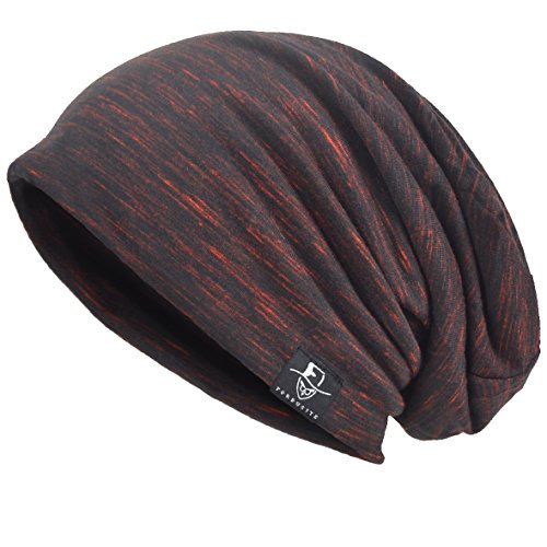 VECRY Men Slouch Hollow Beanie Thin Summer Cap Skullcap - color: Multi Claret