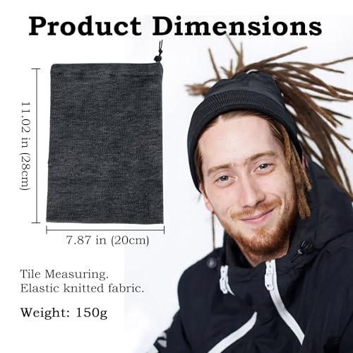 Ababalaya Unisex Satin Lined Knit Open Beanies Rasta Beanie - color: Dark Grey
