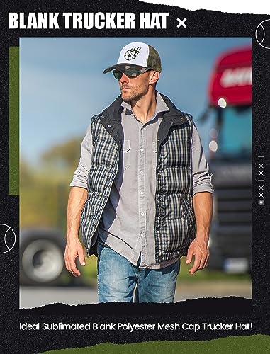 Tarpop 10 Pcs Sublimation Blank Trucker Hats Bulk - color: Camo White