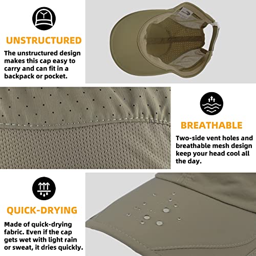 Quick Dry Running Cap for Men, Women - color: Khaki