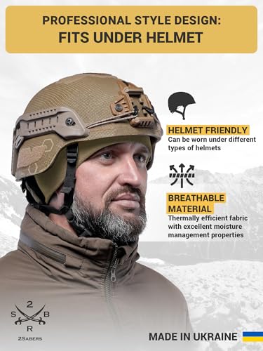 2SBR 2SABERS Fleece Winter Warm Watch Cap - Mens Outdoor Skull Beanie Hat - color: Coyote, size: X-Large