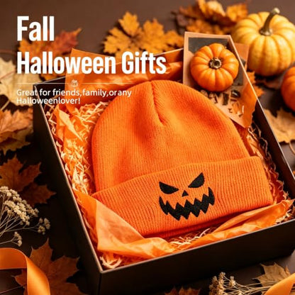 American Flag Beanie, USA Embroidered Winter Hat for Women Men - color: Halloween-1
