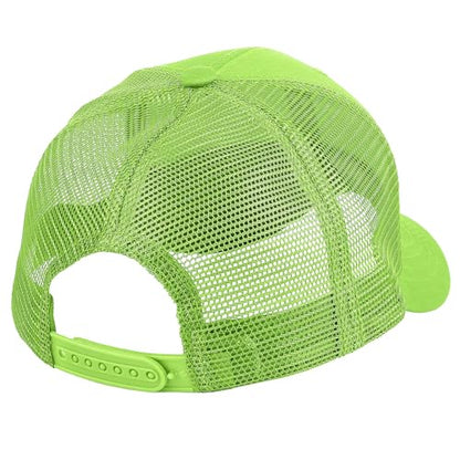 Falari Trucker Hat Baseball Cap Structured Plain Design 6 Panel, Adjustable Size - color: 1pk Light Green