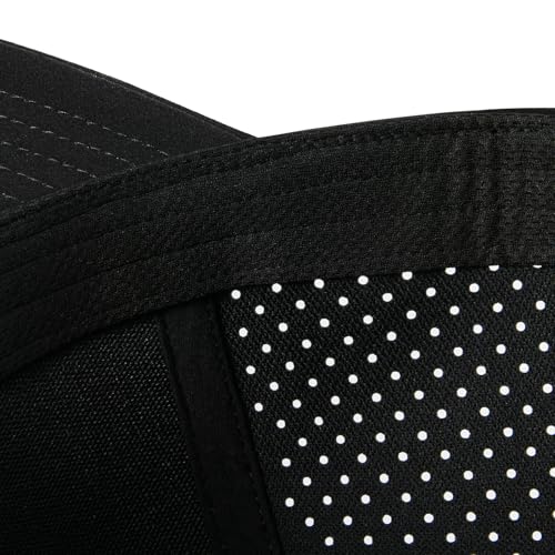BOTVELA Men Adjustable Snapback Laser Cut Mesh Baseball Cap - color: Black