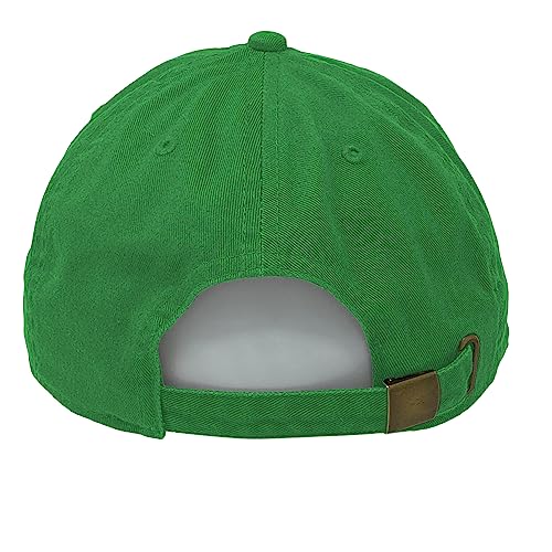 Glory Max 100% Cotton Baseball Cap Classic Plain Low Profile Golf Dad Hat Buckle Adjustable - color: Kelly Green