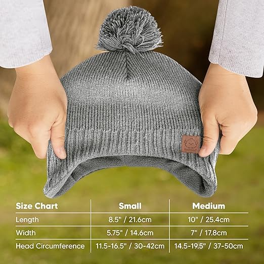 KeaBabies Baby Beanies, Winter Baby Hats for Boys, Girls (Gray, 6-36M) - color: Gray