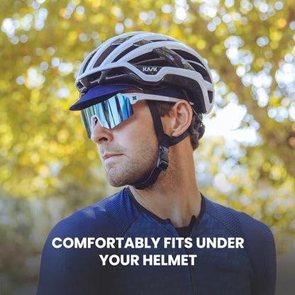 GripGrab Summer Cycling Cap - UV Protection Under-Helmet Bicycle Visor Hat - color: Navy, size: Small-Medium