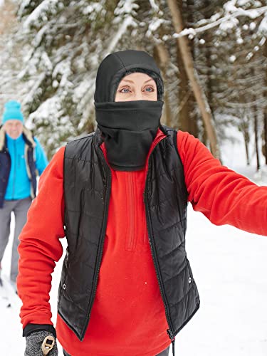 Geyoga Winter Fleece Balaclava Hat for Men Women - color: Grey, Black