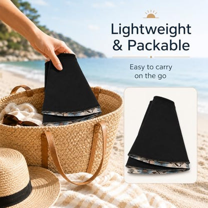 HUAMULAN Wide Brim Women Summer Sun Floppy Hat Reversible Beach Bucket Hat - color: M2320-black