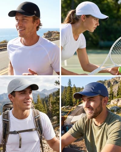 GADIEMKENSD Men’s Running Hat Performance Mesh Cap, Excellent Breathable - color: Light Gray