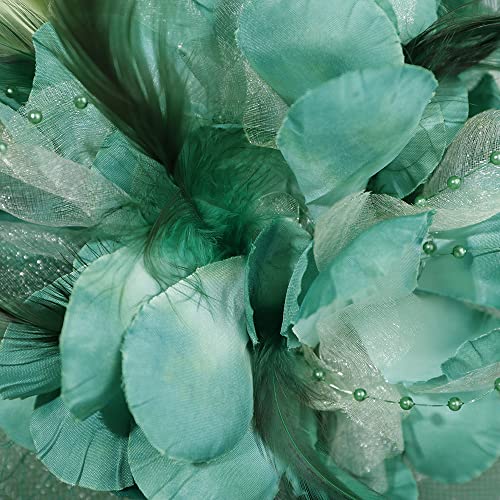 JWICOS Fascinators Hat for Women 50s Flower Hat with Veil Cocktail Wedding Tea Party Church Derby Hat - color: Green