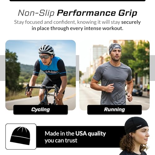 Halo Headband Skull Cap - The Ultimate Sweat Diverting, Absorbent, Lightweight, High Performance Skull Cap - color: Camo Grey