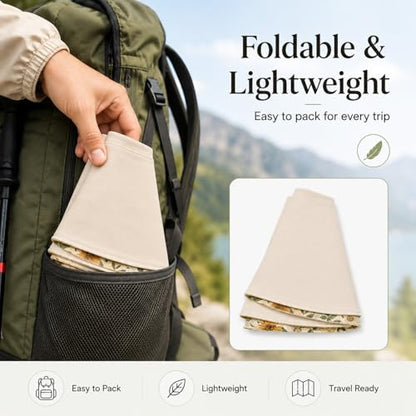 HUAMULAN Wide Brim Women Summer Sun Floppy Hat Reversible Beach Bucket Hat - color: M2320-beige