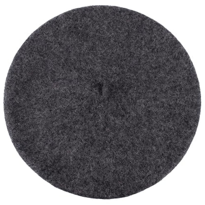 ZAKIRA Wool French Beret for Men & Women, Plain - color: Grey