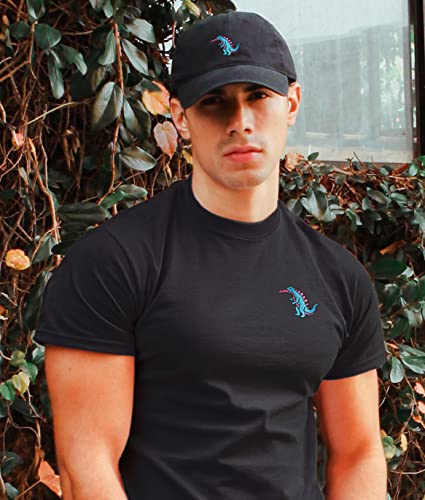 Riot Society Mens Embroidered Adjustable Dad Hat - color: Kaiju Embroidered (Black)