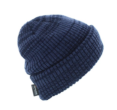 Milani Thinsulate 40 Gram Windchill Insulated Winter Cold Weather Beanie Skull Cap - color: Navy Blue/Black