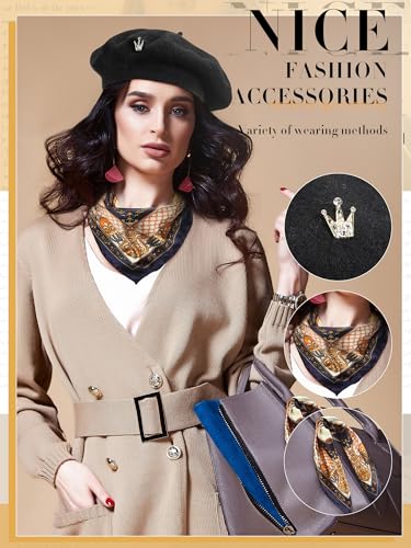3 Pcs Beret Hats for Women - color: Black