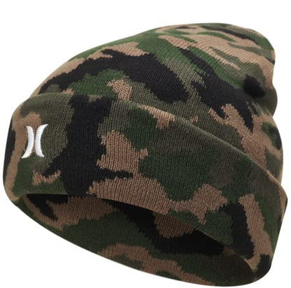 Hurley Mens Icon Knit Cuffed Beanie - color: Camo