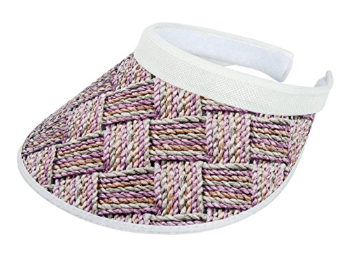 TOP HEADWEAR Two-Tone Weave Clip-On Visor - color: Pink