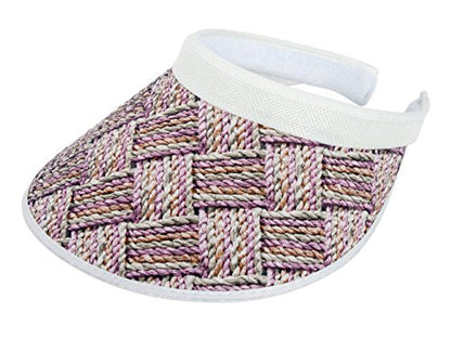 TOP HEADWEAR Two-Tone Weave Clip-On Visor - color: Pink