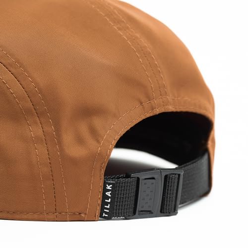 Tillak Wallowa Kodra Hat, Lightweight Oxford Nylon 5 Panel Cap with Snap Closure - color: Russet Brown