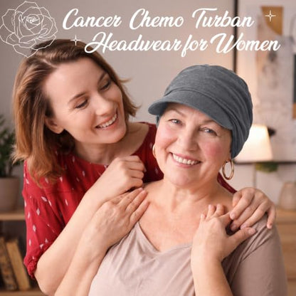JenPen Chemo Cancer Cap for Women - color: Black, Dark Gray, Wine Red, Navy Blue