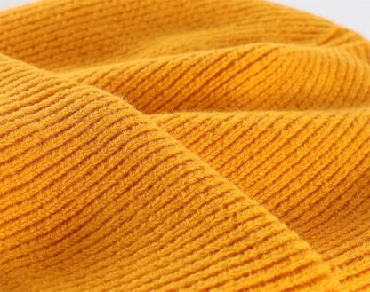 Connectyle Thick Cuffed Beanie for Men & Women Double Layer Knit Winter Hat Acrylic Watch Hat Warm Stocking Skull Cap - color: Golden Yellow
