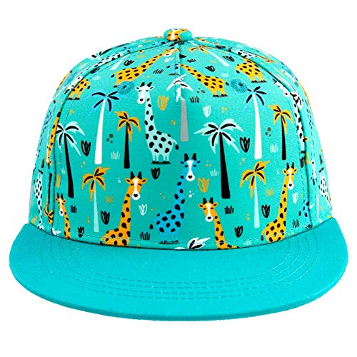 BAVST Kids Boy Girl Baseball Cap Baby Sun Hat Adjustable Toddler Trucker Hats with Flat Brim for Summer Outdoor - color: Giraffe, size: 2-4T
