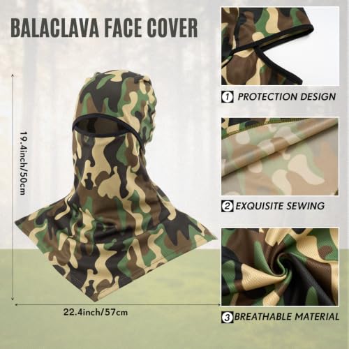 SATINIOR 3 Pcs Summer Balaclava - color: Jungle Camouflage