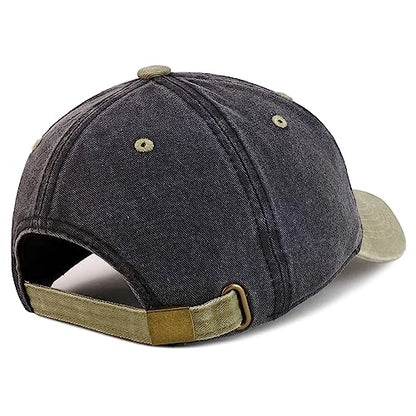 Trendy Apparel Shop Dachshund Embroidered Dog Theme Low Profile Dad Hat Cotton Cap - color: Black Khaki