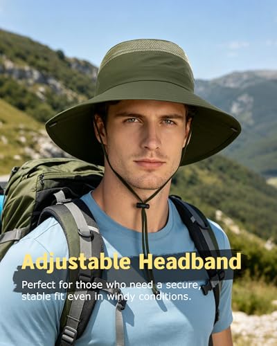3 Pack Mens Boonie Sun Hat UV Protection Outdoor Bucket Fishing Hat for Hiking Safari & Gardening - color: 3 Pack-dark Grey＆light Grey＆army Green